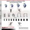 Service Caster 3.5 Inch 316SS Blue Polyurethane Swivel 10mm Threaded Stem Caster Set Brake SS316TS20S3514-PPUB-BLUE-TLB-M1015-4 - alternate 3